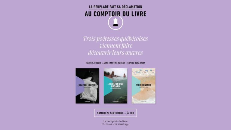 Marisol Drouin, Anne-Martine Parent et Sophie Dora Swan liront quelques extraits de leurs derniers recueils parus aux éditions La Peuplade dans la galerie du Comptoir
