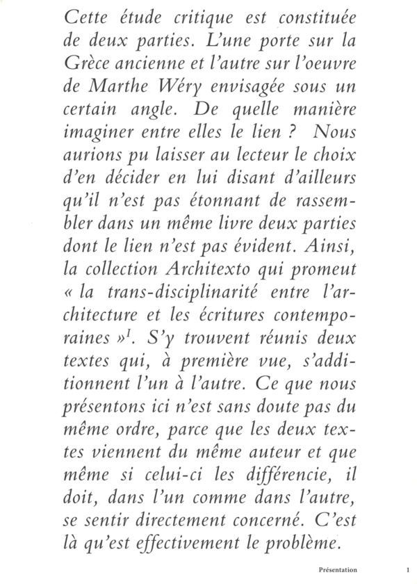 Marthe Wéry / Un jeu de mise en relation