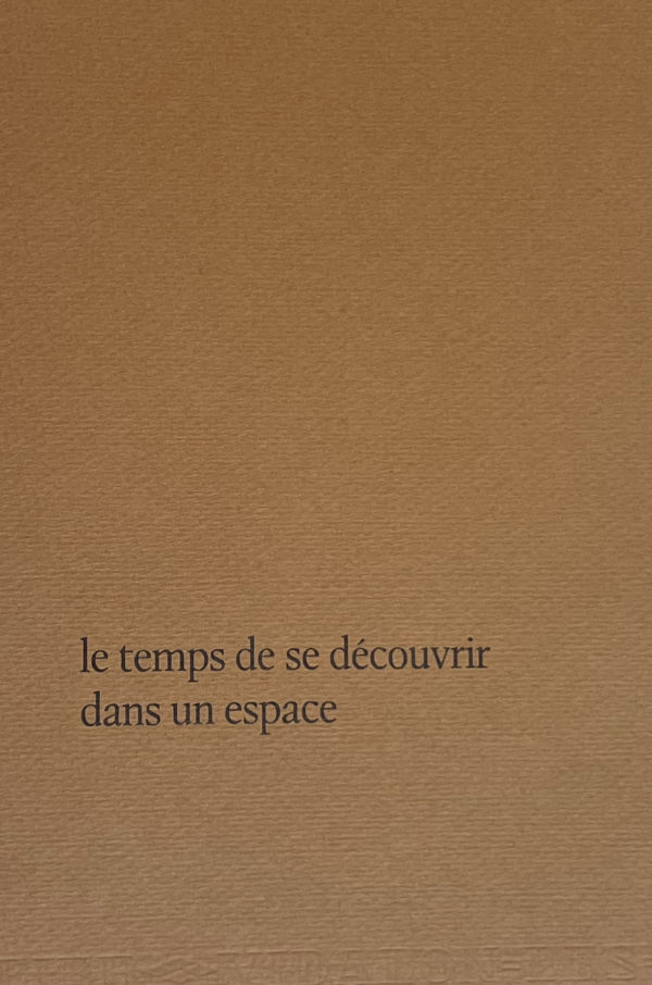 Le temps de se découvrir dans un espace