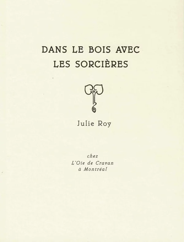 Dans le bois avec les sorcières